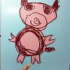 Kinderzeichnung Schweinchen