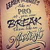 Lern the rules like a pro... Lettering Plakat